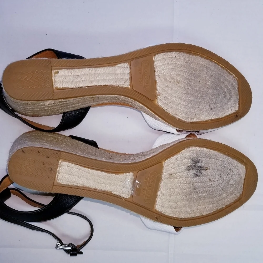 🌸 Coach | Wedge Leather‎ Platform  Sandal